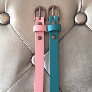 Set of 2 skinny belts